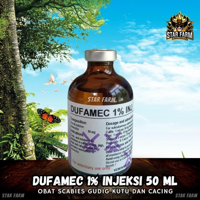 Jual Dufamec 1 Injeksi 50 Ml Obat Scabies Gudig Kutu Dan Cacing Pada