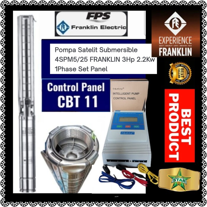 Jual Pompa Satelit Franklin Spm Hp Kw Phase Submersible Set