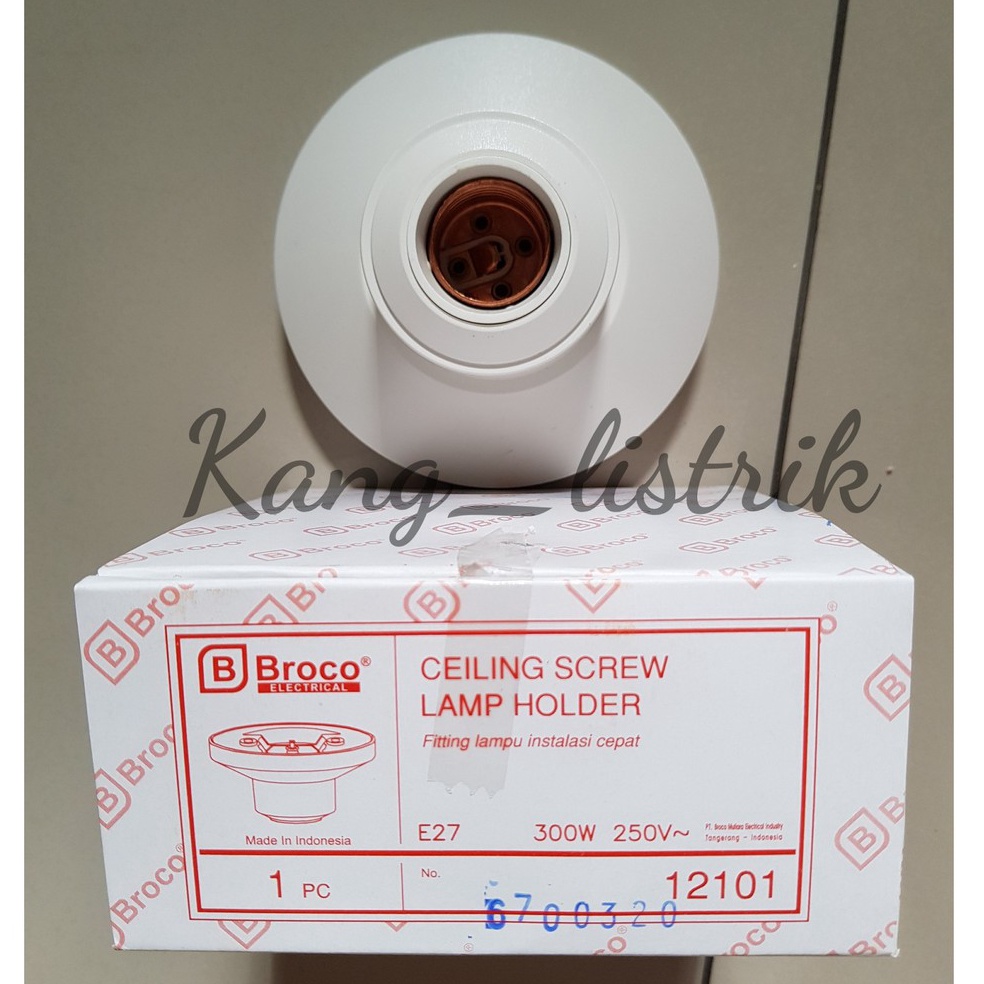 Jual LKJ 74 FITTING PLAFON LUX BROCO 12101 FITTING LAMPU LUX BROCO