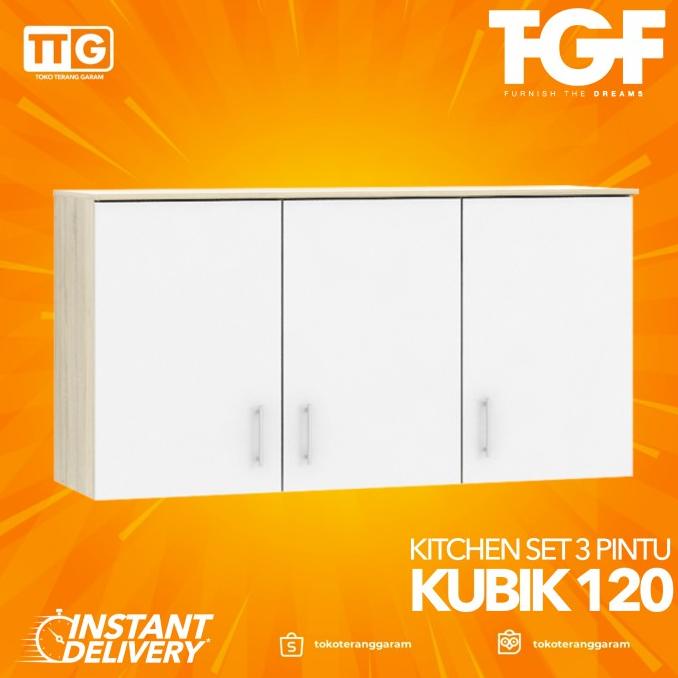 Jual Tgf Kitchen Set Atas 3 Pintu Rak Gantung Dapur Minimalis Kubik 120