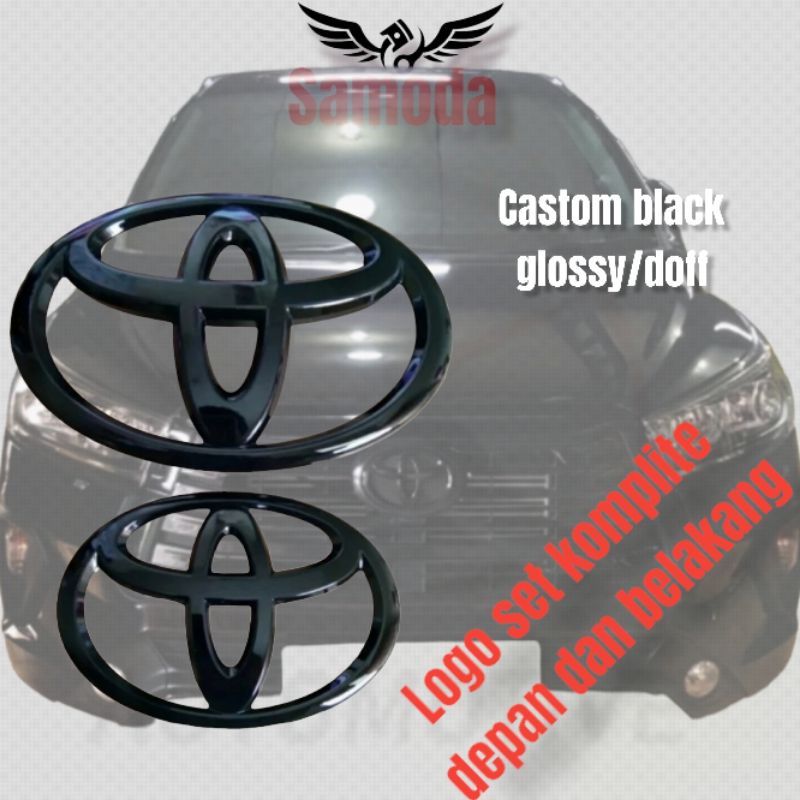 Jual Emblem Logo Original Toyota Innova Hitam Black Glossy Doff Reborn