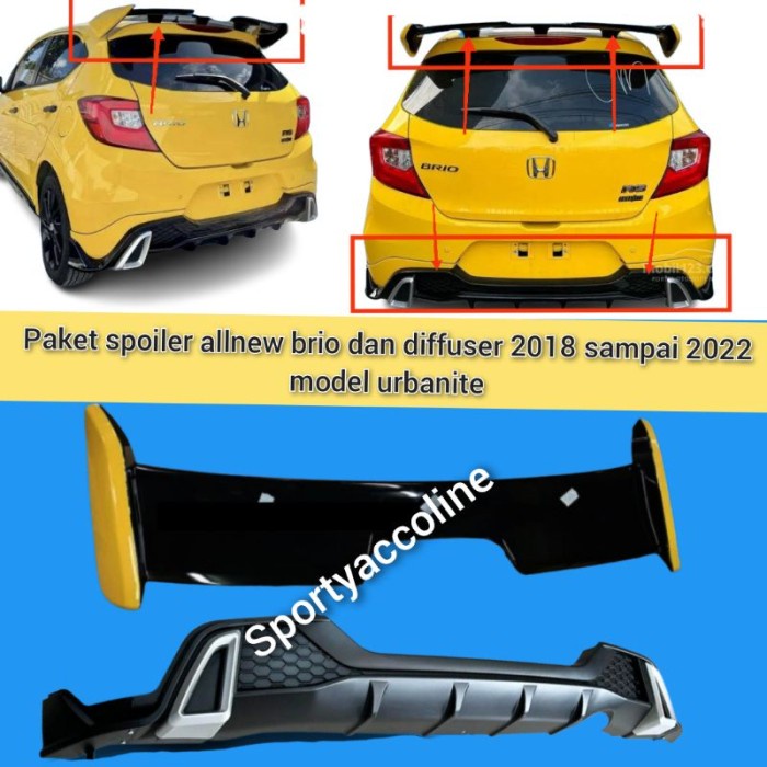 Jual Spoiler Dan Diffuser Allnew Brio Sampai Model Urbanite