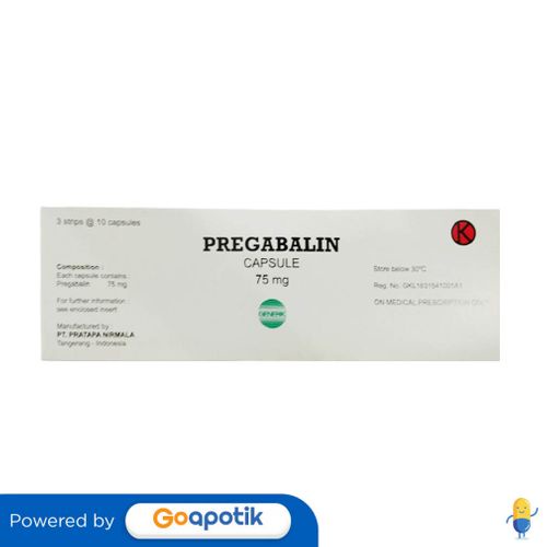 Jual PREGABALIN PRATAPA 75 MG BOX 30 KAPSUL Shopee Indonesia