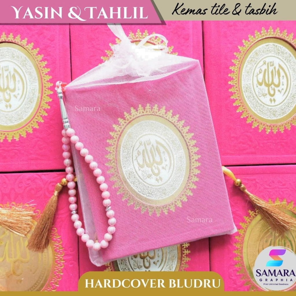 Jual Cetak Buku Yasin Dan Tahlil Hardcover Bludru Beludru Kemas Tile