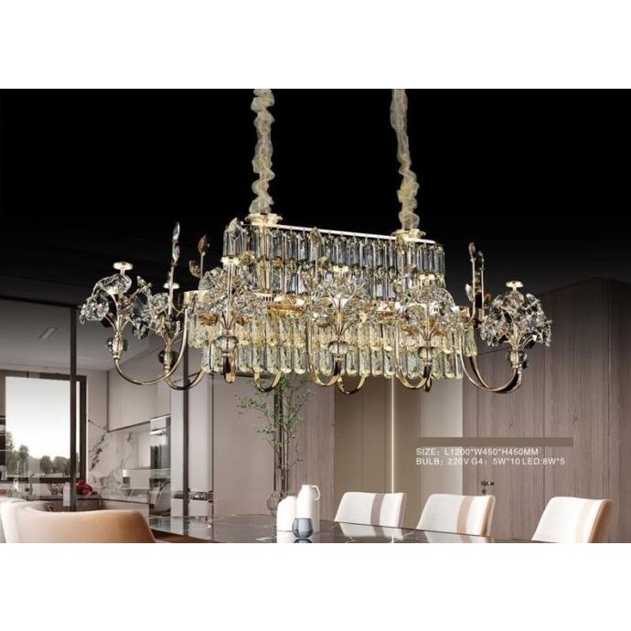 Jual Fl Lampu Gantung Kristal Chandelier Bunga Cm Meja Makan