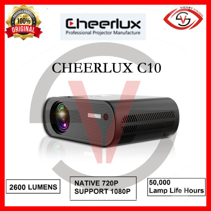 Jual PROJECTOR CHEERLUX C10 TV TUNNER MINI PROYEKTOR 2600 LUMENS 1080P