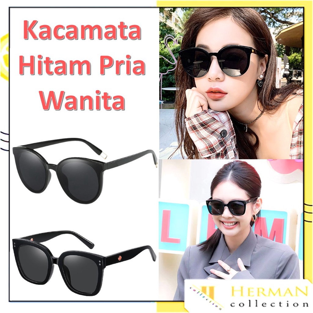 Jual HC Kacamata Wanita Korean Design Retro Mata Kucing Kaca Mata Hitam