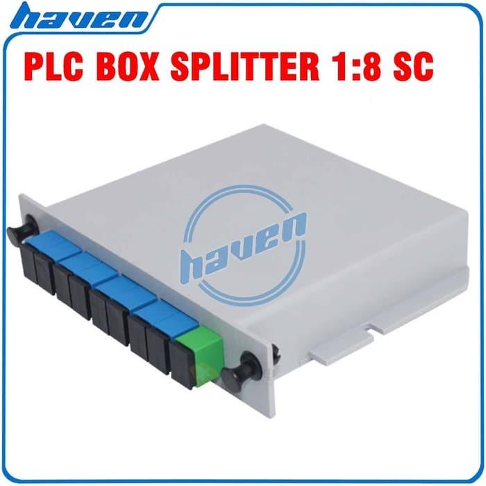 Jual Passive Splitter Plc Box Fo 1 8 Sc Upc Fiber Optik Pasif Spliter