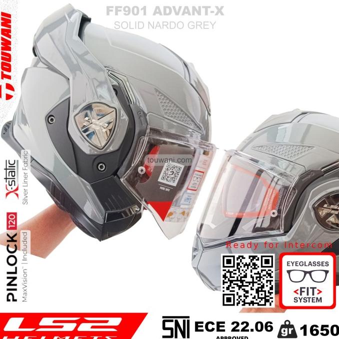 Jual HELM LS2 FF901 ADVANT X SOLID NARDO GREY Shopee Indonesia