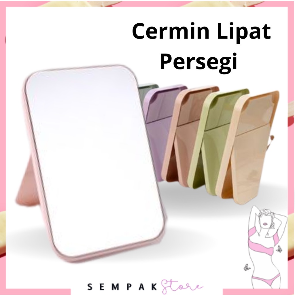 Jual Ss Cermin Lipat Persegi Portable Beauty Mirror Kaca Rias Make Up