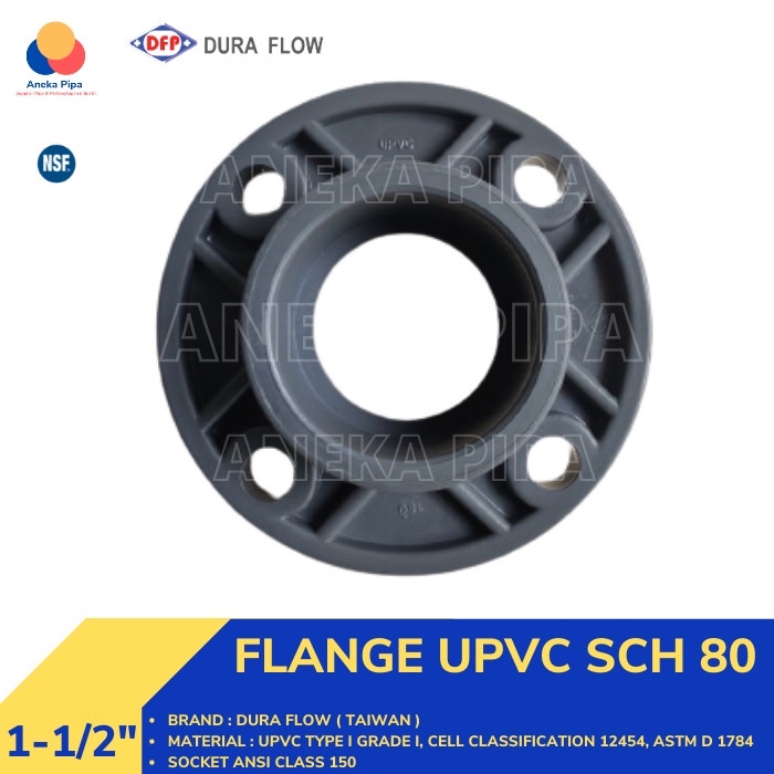 Jual One Piece Flange Upvc Sch Socket Ansi Size Inch