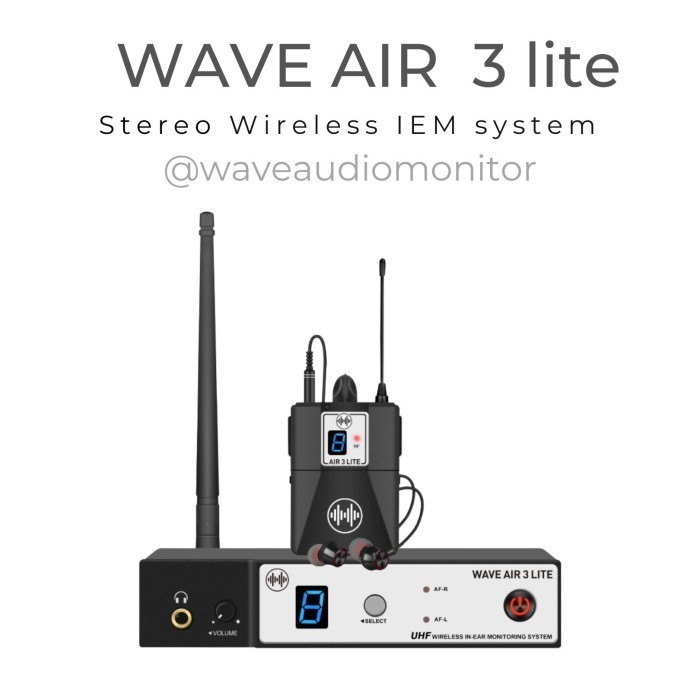 Jual WAVE AIR 3 Lite Wireless IEM System Stage Panggung Wave Audio