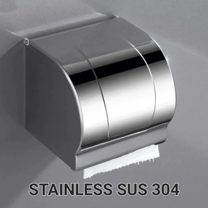 Jual TEMPAT TISSUE ROLL STAINLESS TISU GULUNG TOILET Shopee Indonesia