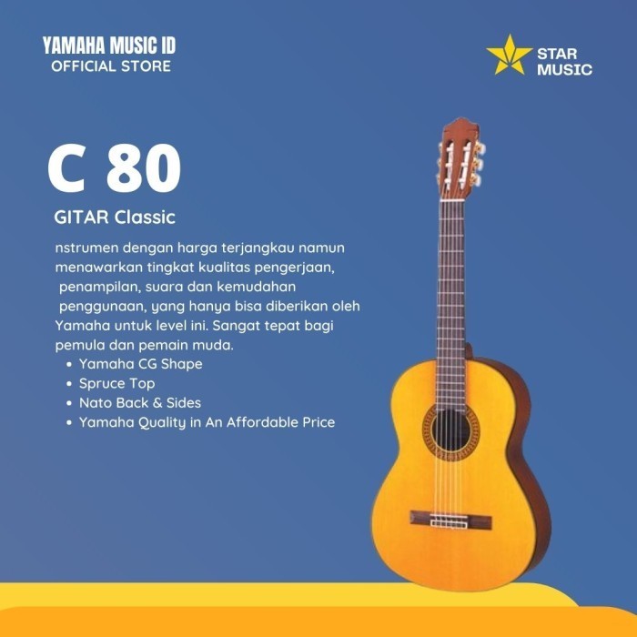 Jual GITAR KLASIK YAMAHA C 80 Shopee Indonesia