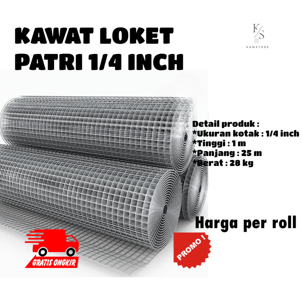 Jual Wiremesh Anti Karat Kawat Loket Ram Patri Galvanis Harga Per