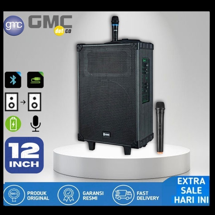 Jual Speaker Bluetooth Portable Gmc M Ukuran Inch Free Mic Pcs