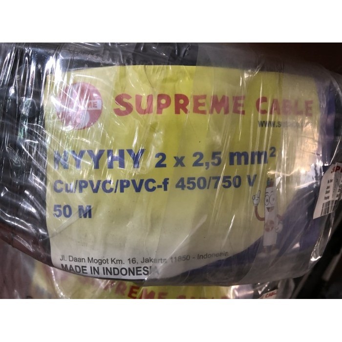 Jual Kabel Supreme Serabut Nyyhy Nymhy 2X2 5 2X2 5 Mm 50 Meter Shopee