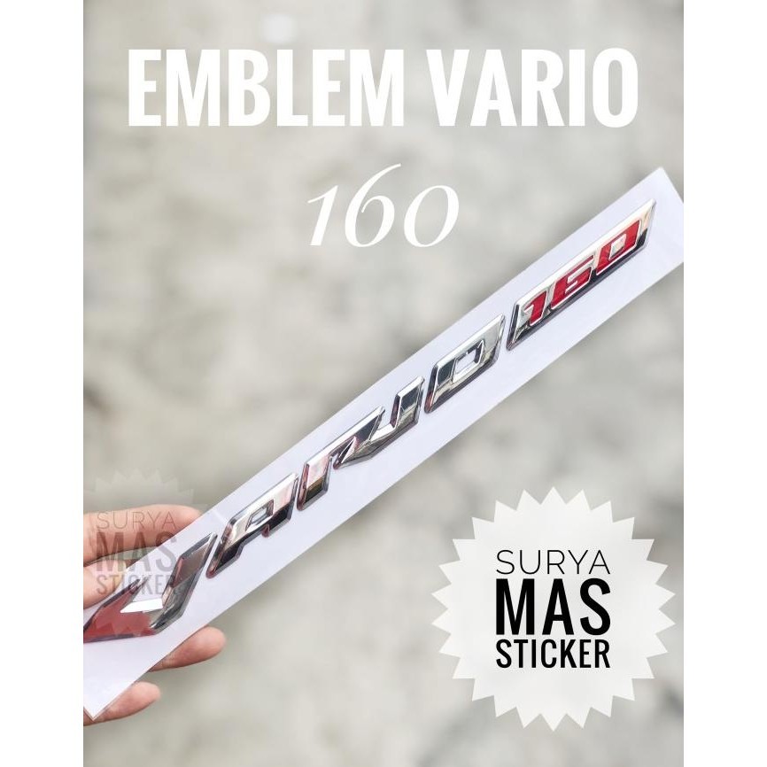 Jual HARGA DISC Emblem Vario 160 Timbul Chrome Logo Honda Vario New