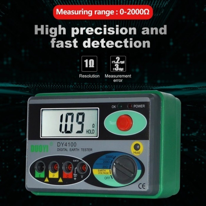 Jual Duoyi Dy4100Digital Earth Tester Grounding Earth Resisitance