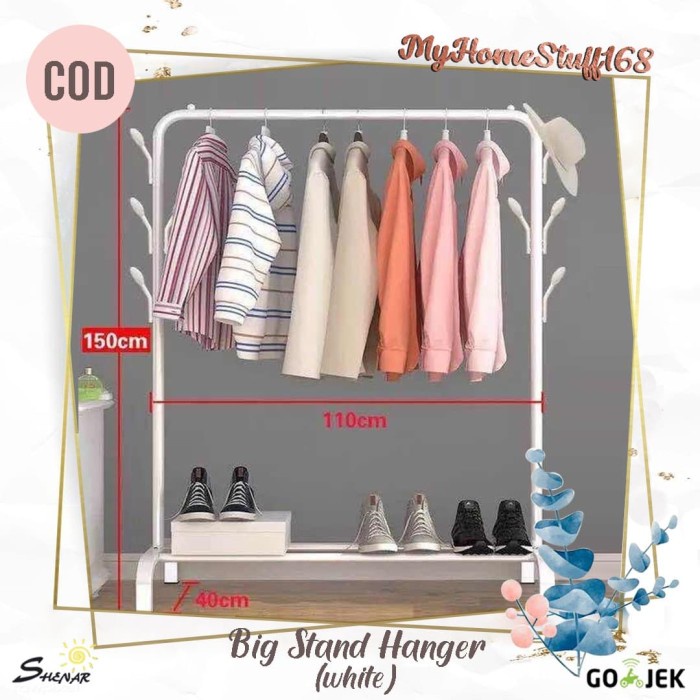 Jual Rak Gantungan Baju Pakaian Display Celana Big Hanger Gawangan