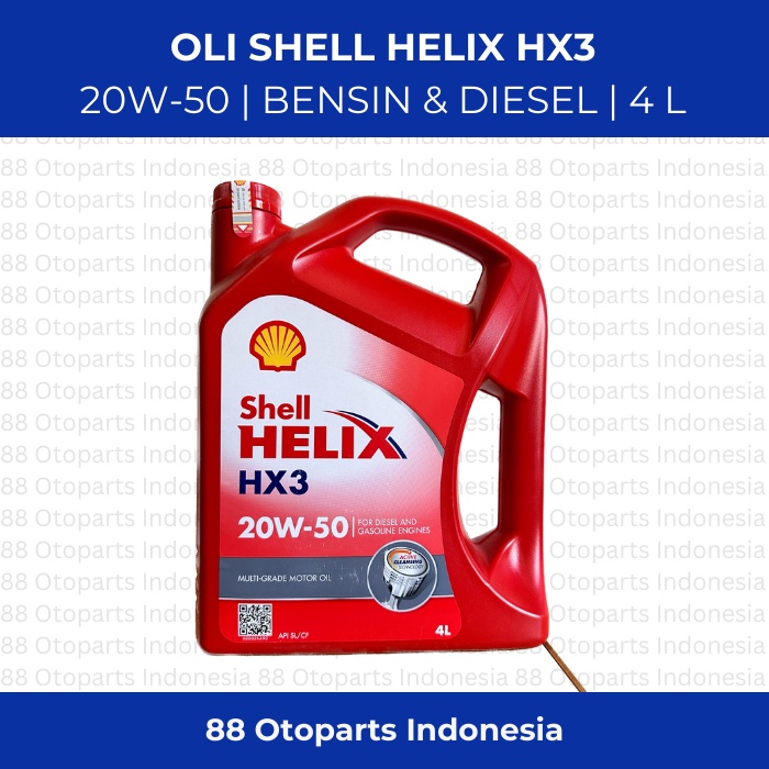 Jual Oli Shell Helix Hx Sae W Liter Shopee Indonesia