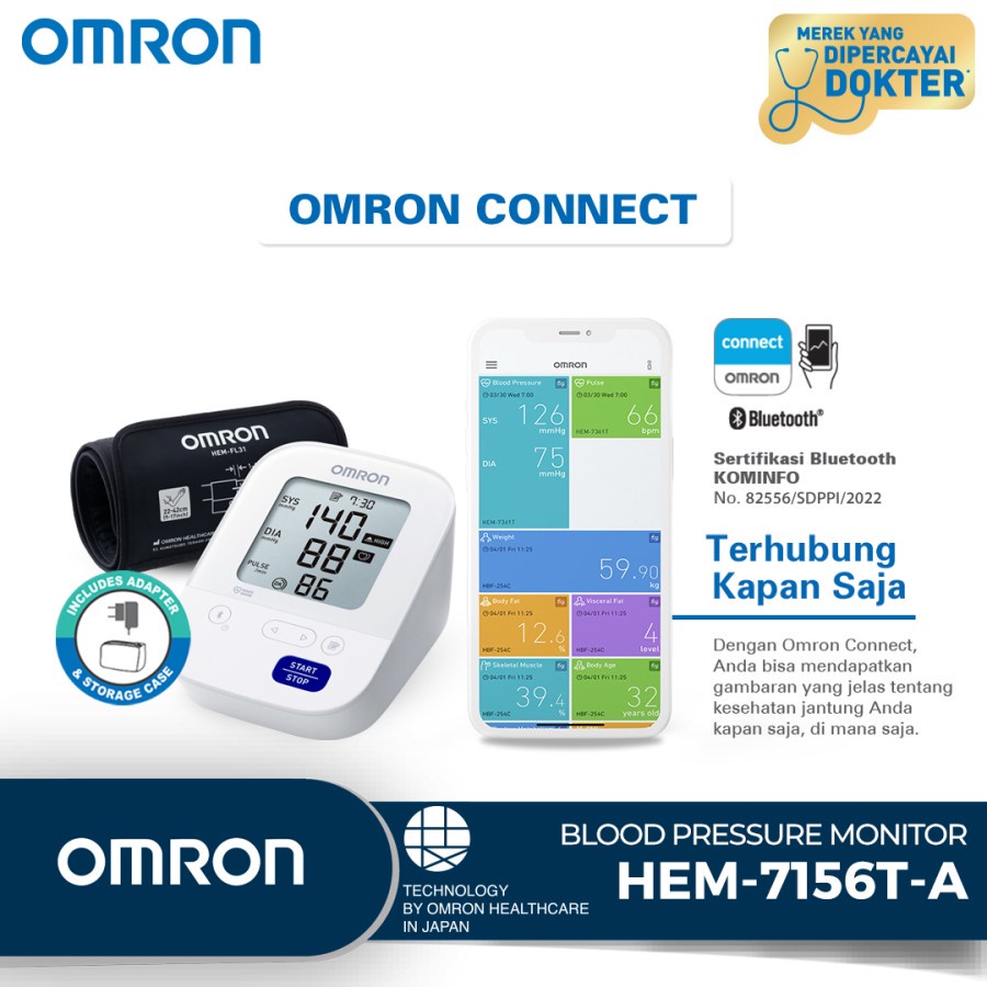 Jual Omron Hem T A Adaptor Tensimeter Digital Connect Bluetooth