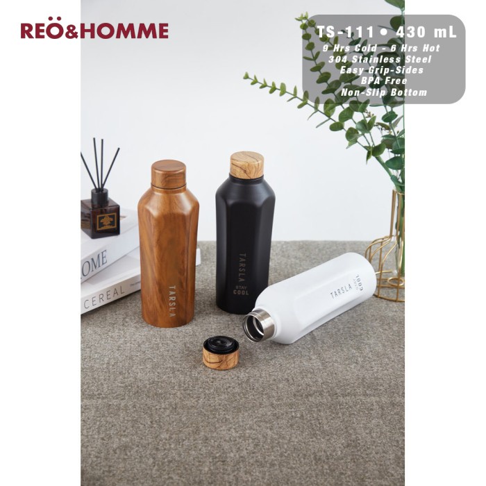 Jual Reo Homme Botol Minum Ml Insulated Bottle Aesthetic Wood Ts