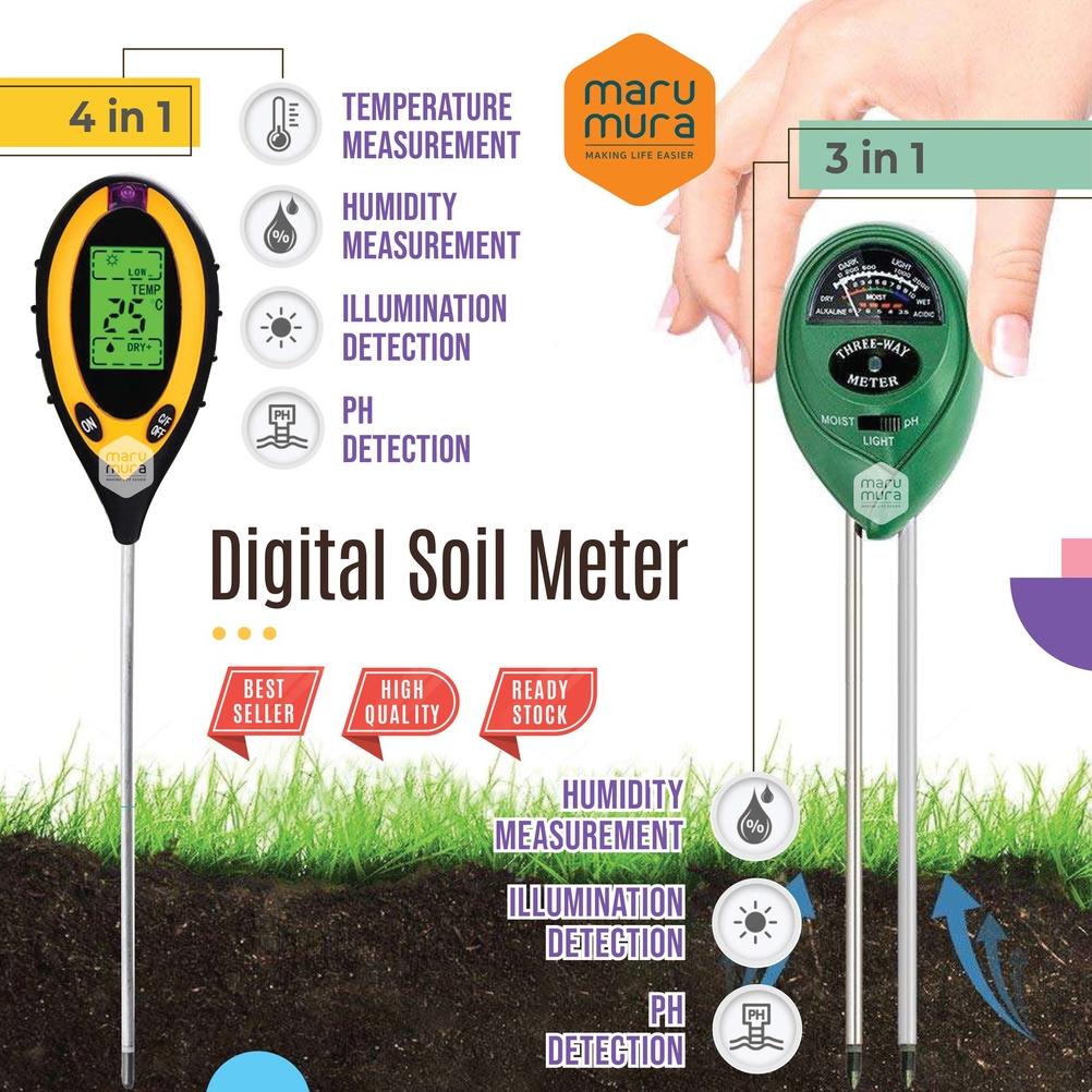 Jual Update Marumura Digital Tanah Ph Meter Analyzer Tester Soil Alat