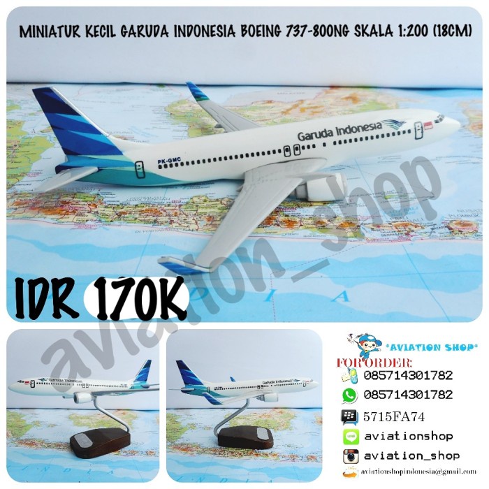 Jual Miniatur Pesawat Garuda Indonesia Boeing 737 800Ng Skala 1 200