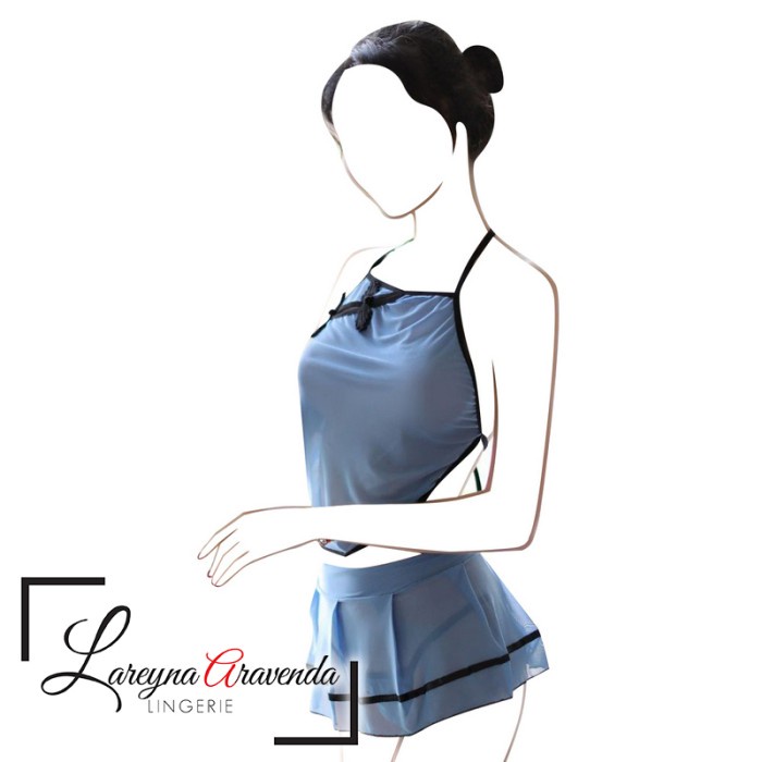 Jual Asli Lareyna Aravenda Set Lingerie Rok Cd Costume Apron