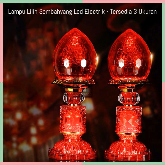 Jual Lilin Lampu Altar Meja Sembahyang Buddha Led Listrik Shopee