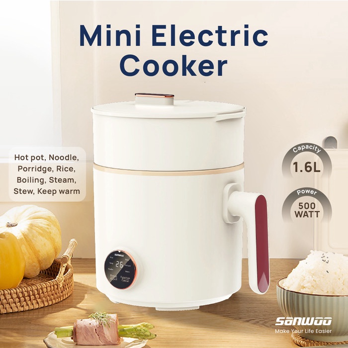 Jual Sanwoo Mini Electric Cooker Mec Panci Listrik Multifungsi