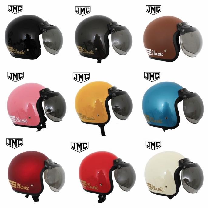 Jual Helm Bogo Retro Classic Dewasa Wanita Pria Sni Glossy Doff