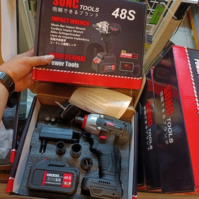 Jual Ori Sunc Tools 48S Impact Wrench Sunc 1 Bateray 48S Alat Buka