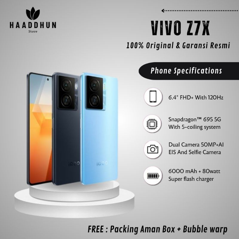 Jual Vivo IQOO Z7X 8 256 5g New Garansi Resmi Shopee Indonesia