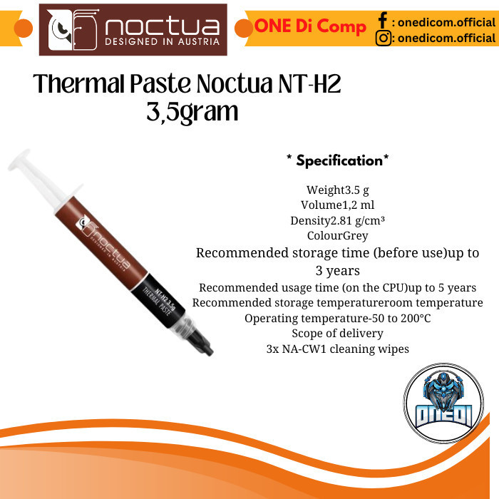 Jual HARGA DISC Thermal Paste Noctua NT H2 3 5gram Shopee Indonesia