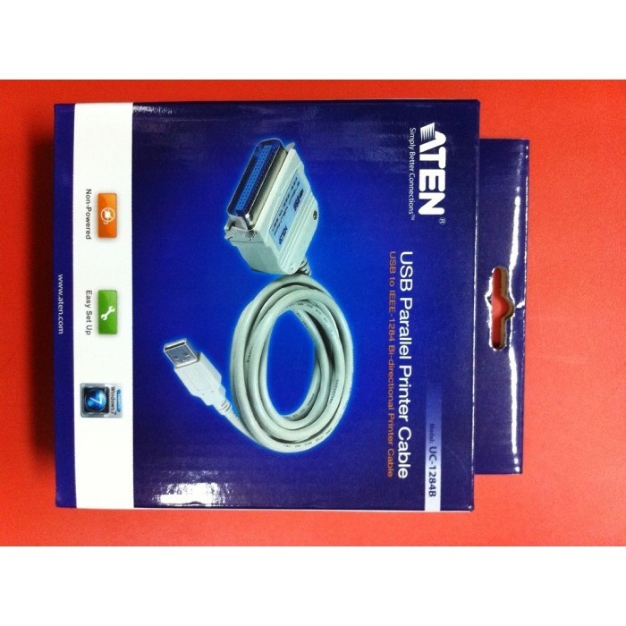 Jual Usb Parallel Printer Cable Uc B Aten Original Shopee Indonesia