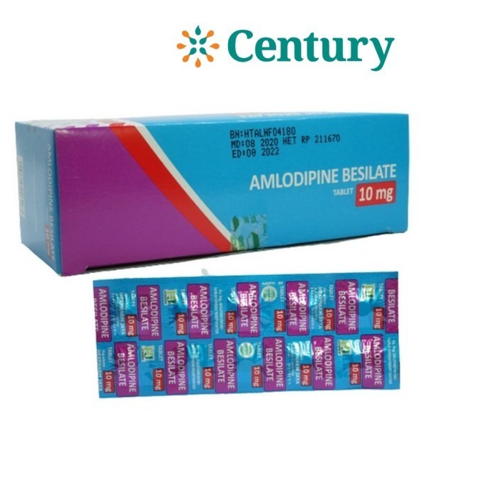 Jual AMLODIPINE 10 MG STRIP 10 TABLET HEXP HIPERTENSI JANTUNG