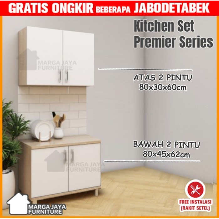 Jual Kitchen Set 3 Pintu Atas Dan Bawah Meja Dapur Lemari Minimalis