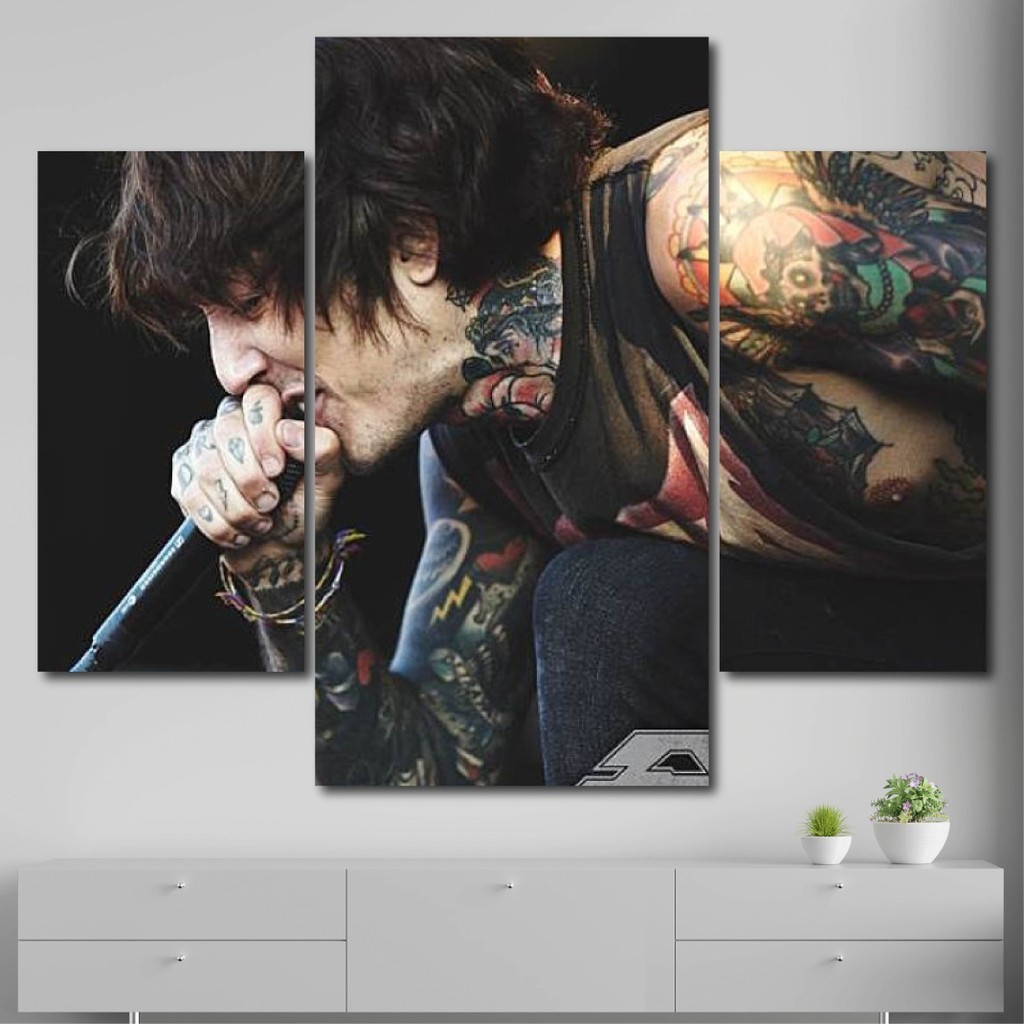 Jual Hiasan Dinding Kamar Poster Kayu Band Bmth Set Oliver Sykes