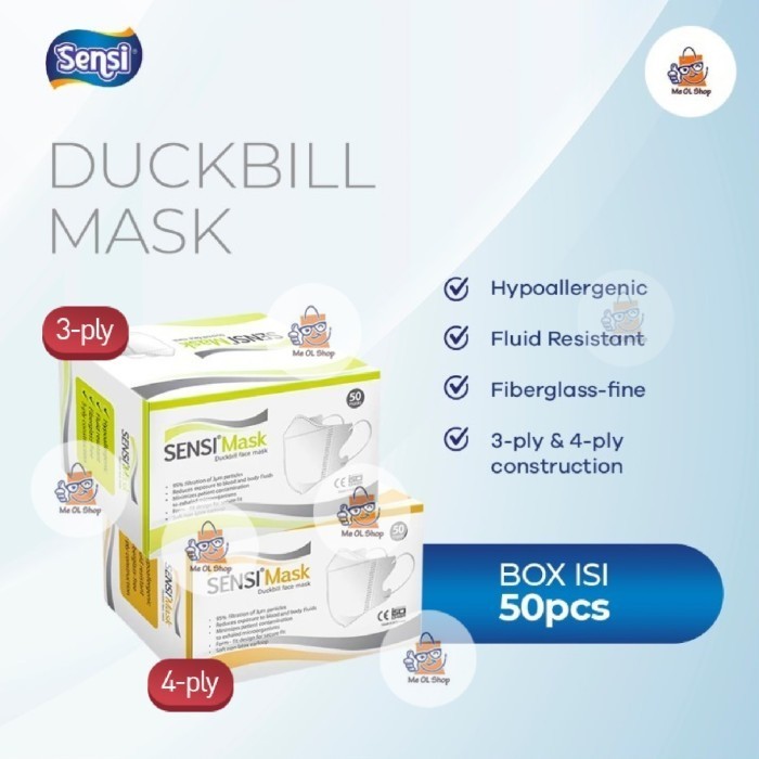 Jual Masker Sensi Mask Duckbill Face Mask Original Isi Pcs Shopee