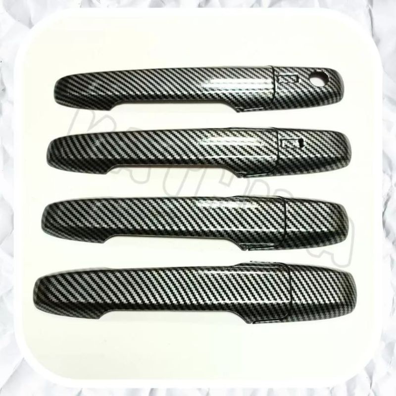 Jual Cover Handle Pegangan Pintu Mobil Toyota Veloz 2022 Carbon