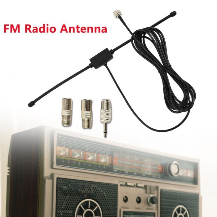 Jual Fs Dab Fm Radio Antenna Fm Dipole Aerial Audio Plug Connector A