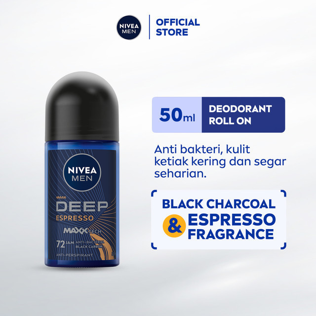 Jual NIVEA MEN Roll On Deodorant Deep Espresso 50ml Shopee Indonesia