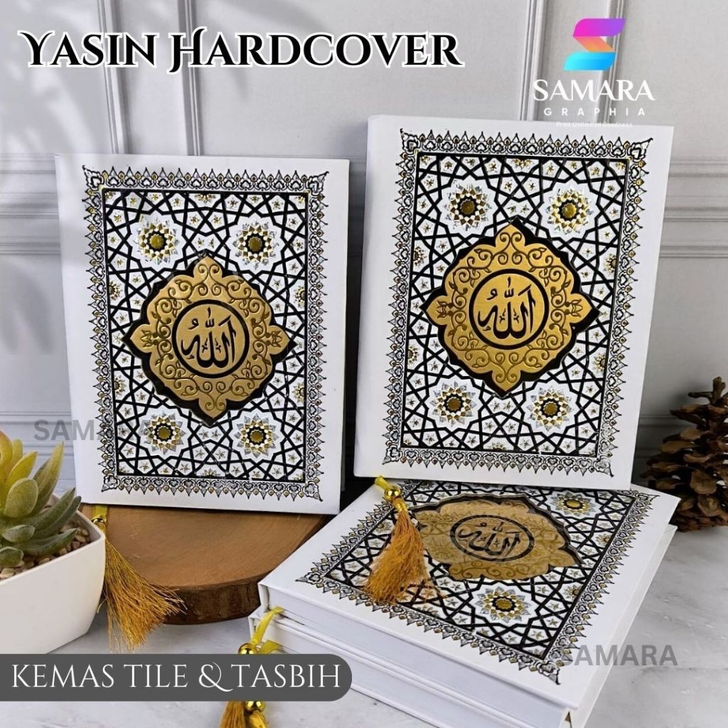 Jual Buku Yasin Tahlil Hardcover Custom Lengkap Foto Almarhum Kemas