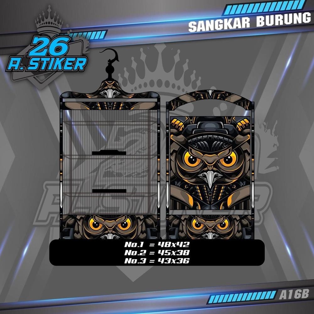 Jual STIKER DECAL KANDANG SANGKAR BURUNG KICAU PETARUNG SINGLE FIGHTER