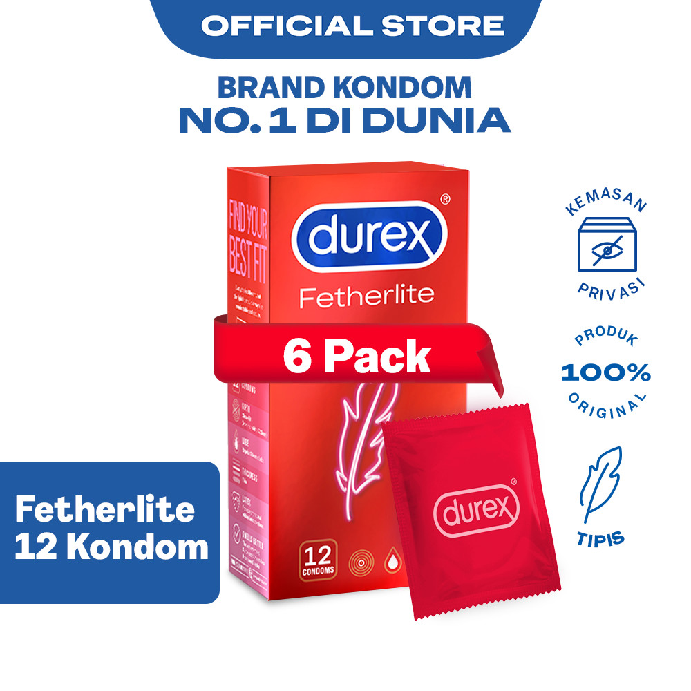 Jual Durex Fetherlite 12s X 6pcs Kondom Tipis Aman Pria Shopee