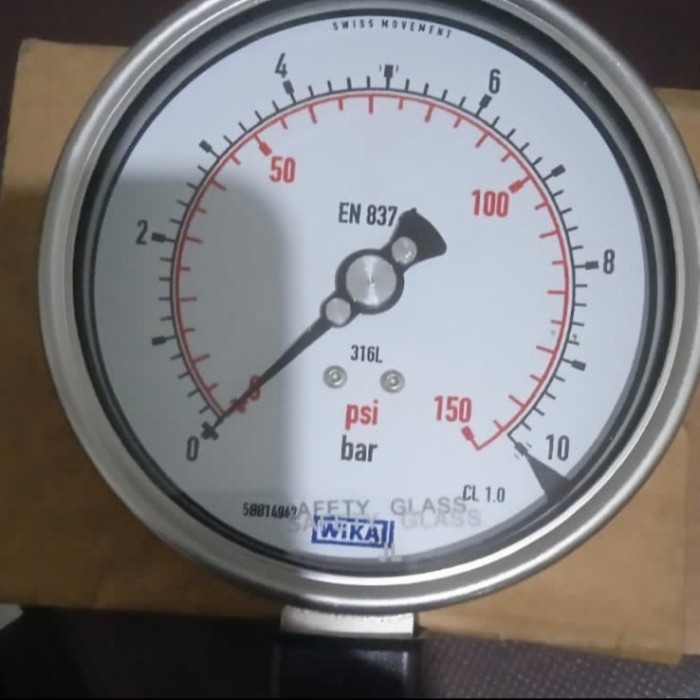 Jual Jual Wika Pressure Gauge Inch Bottom Bar Psi Full Ss