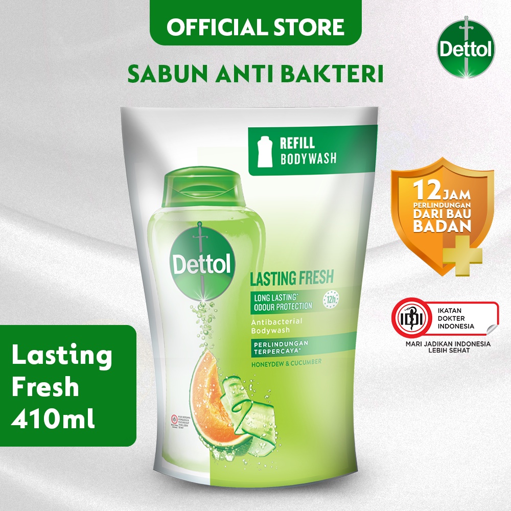 Jual Dettol Sabun Mandi Cair Anti Bakteri Lasting Fresh Gr Refill