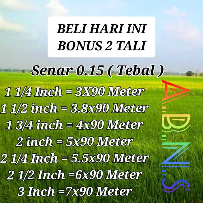 Jual Terkini Jaring Padi Sawah Senar 0 15 Jaring Burung Pipit Dan